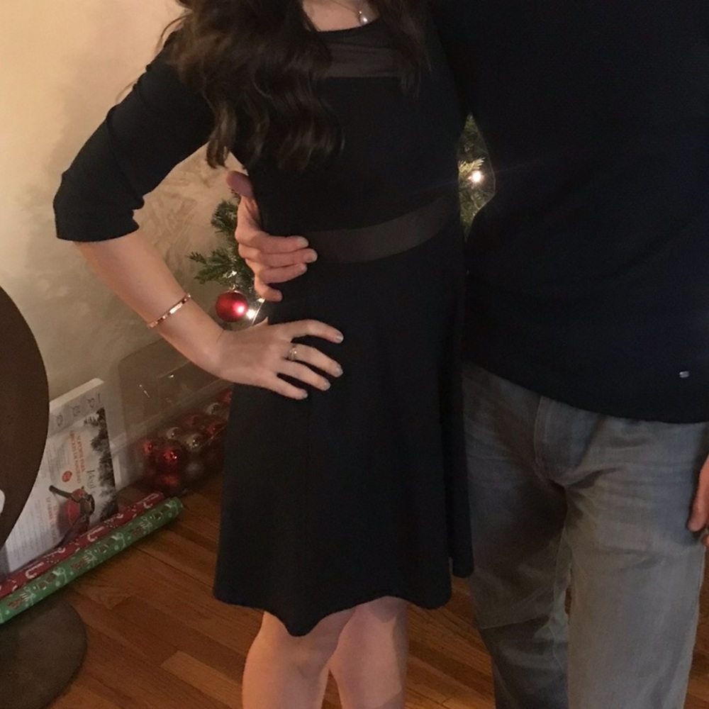 French connection dress with mesh inserts m